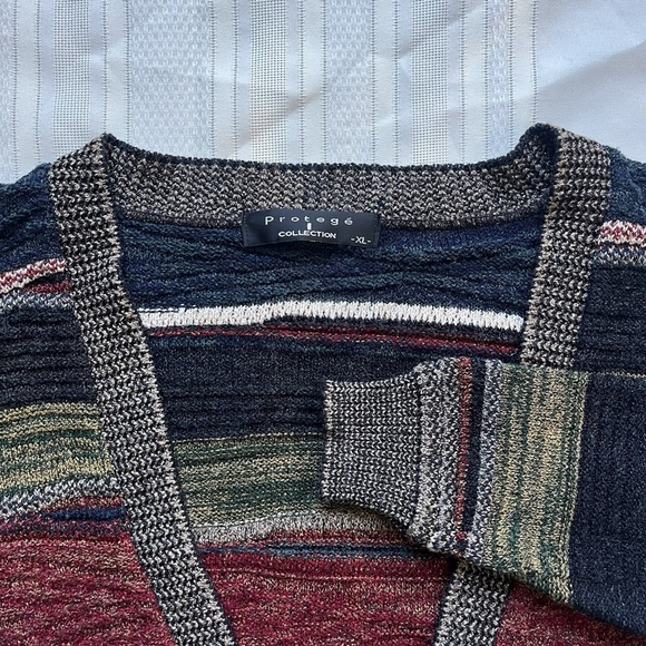 Vintage Protege Collection Coogi Style Cosby 3D Grandpacore Cardigan Men Sz XL - Picture 2 of 9